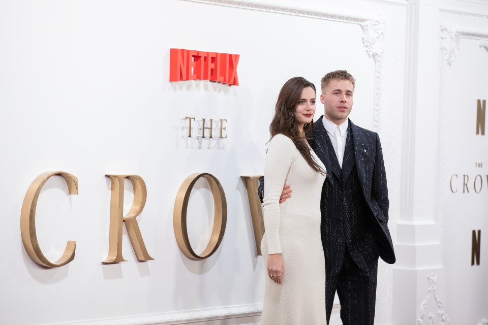 Celebrities arrive at THE CROWN S6 FINALE CELEBRATION in the Royal Festival Hall, London, UK Pictured: Meg Bellamy,Ed McVey Ref: SPL10402164 051223 NON-EXCLUSIVE Picture by: Kiera Fyles / SplashNews.com Splash News and Pictures USA: 310-525-5808 UK: 020 8126 1009 eamteam@shutterstock.com World Rights,