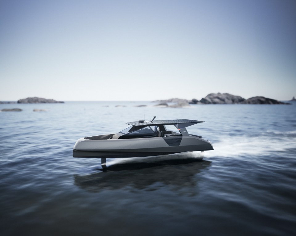 The world's largest foiling motor yacht can fly above water silently