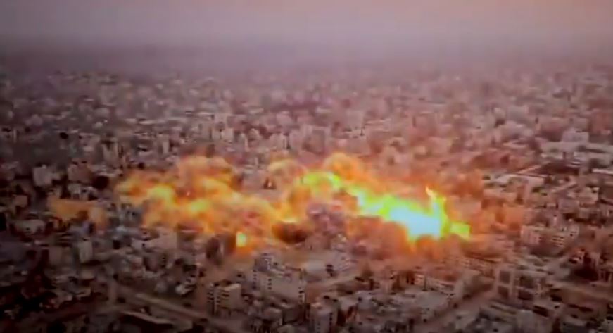The moment huge blast wiped out Hamas terror tunnels