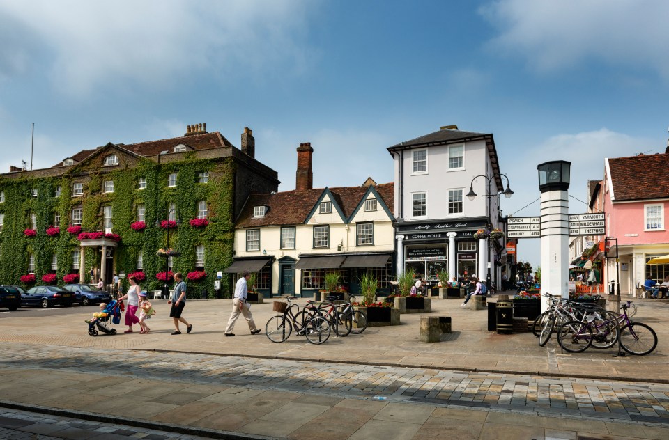 The Angel hotel is right in the town centre and is famed for its ivy clad walls