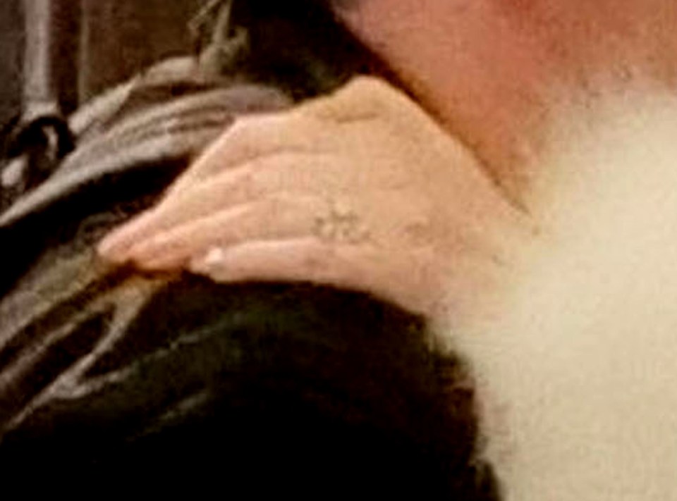 The EastEnders star also sported a ring on her wedding finger - thought to be the engagement ring Patric had gave her