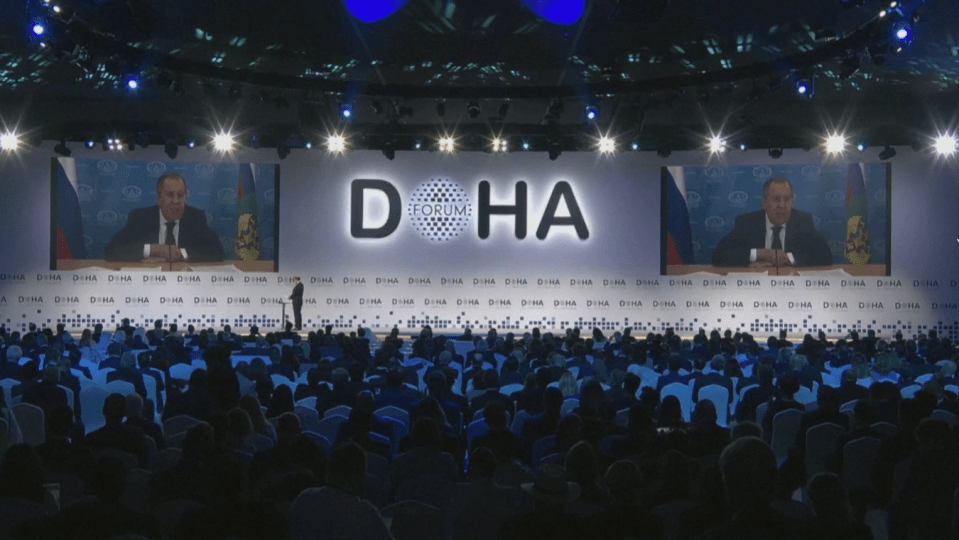 Lavrov made a wide range of assertions on Sunday at the 21st Doha Forum in Qatar, where he beamed in from Russia