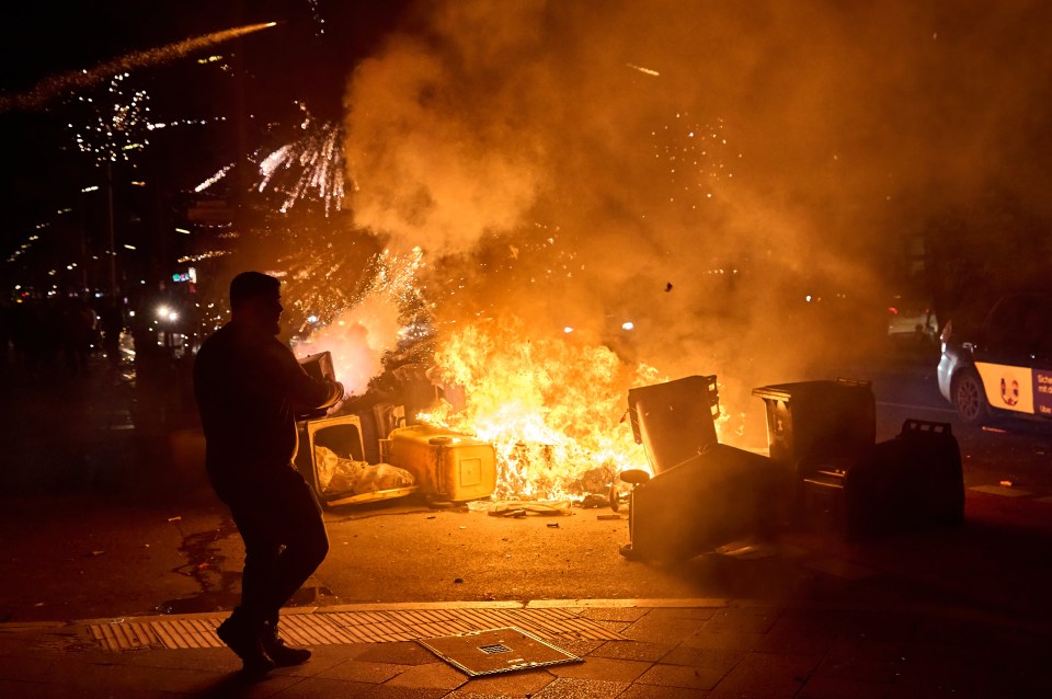 Burning barricades were set up in Berlin's Neukölln district last New Year's Eve as violence erupted