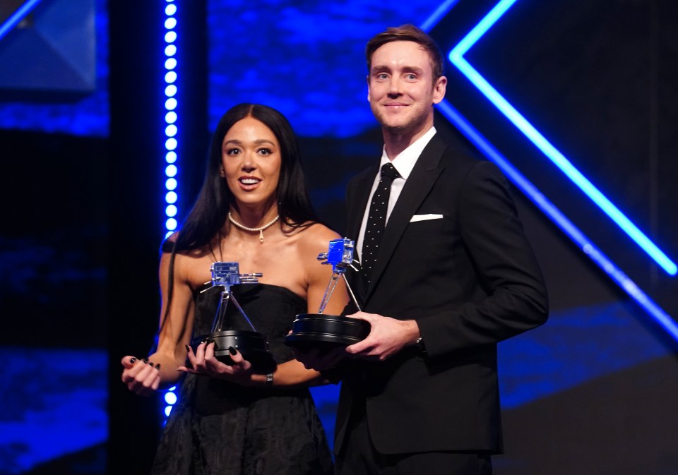 Katarina Johnson-Thompson came third and Stuart Broad was the runner-up