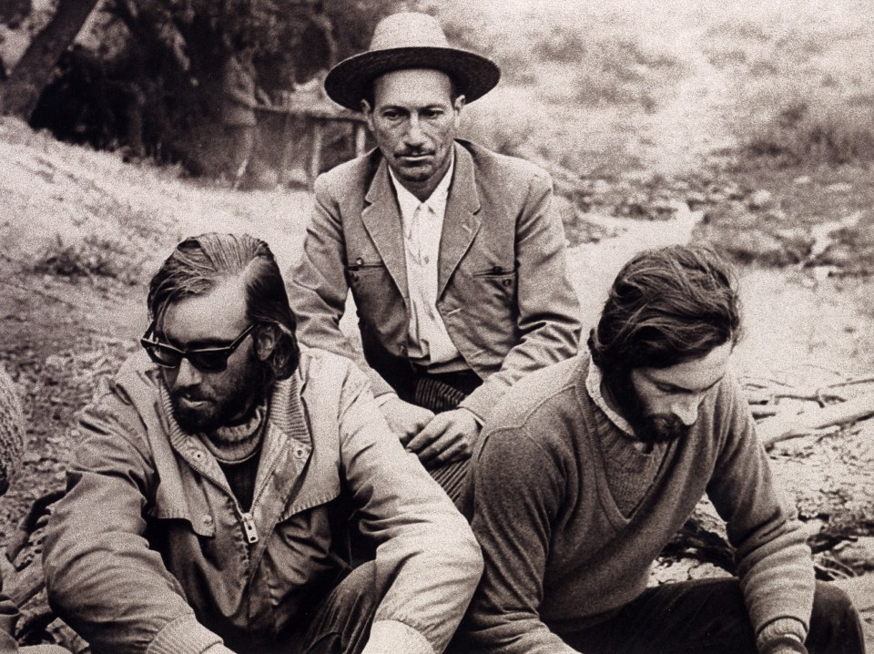 Nando Parrado and Roberto Canessa with the shepherd (middle) who found them