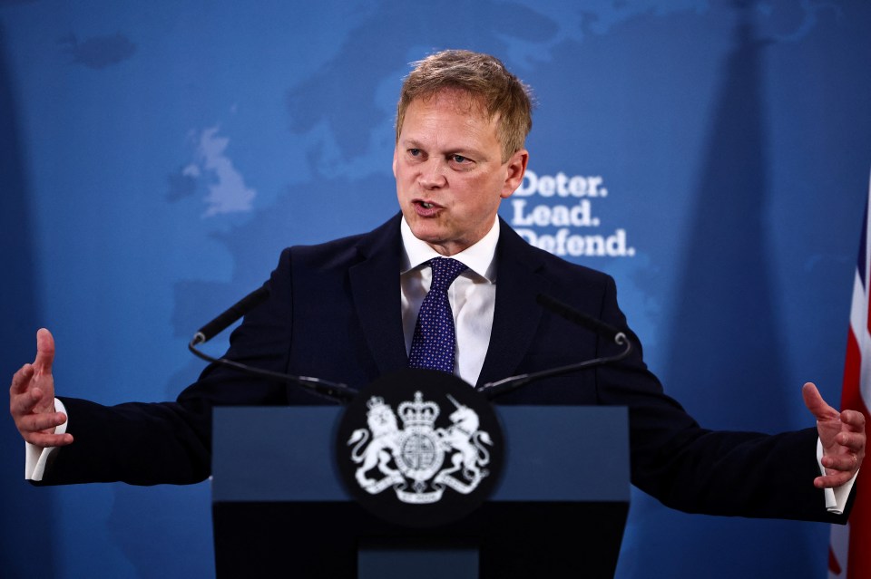 Britain's Defence Secretary Grant Shapps delivers a speech on defending the UK and its allies, at Lancaster House, in London, on January 15, 2024. US and British air strikes carried out early on January 12, 2024 against Huthi targets in Yemen over recent attacks on Red Sea shipping were "necessary and proportionate", Britain's Prime Minister Rishi Sunak said. The Huthis have stepped up attacks in recent weeks on shipping in the Red Sea, a vital waterway through which 12 percent of world trade flows. (Photo by HENRY NICHOLLS / AFP) (Photo by HENRY NICHOLLS/AFP via Getty Images)
