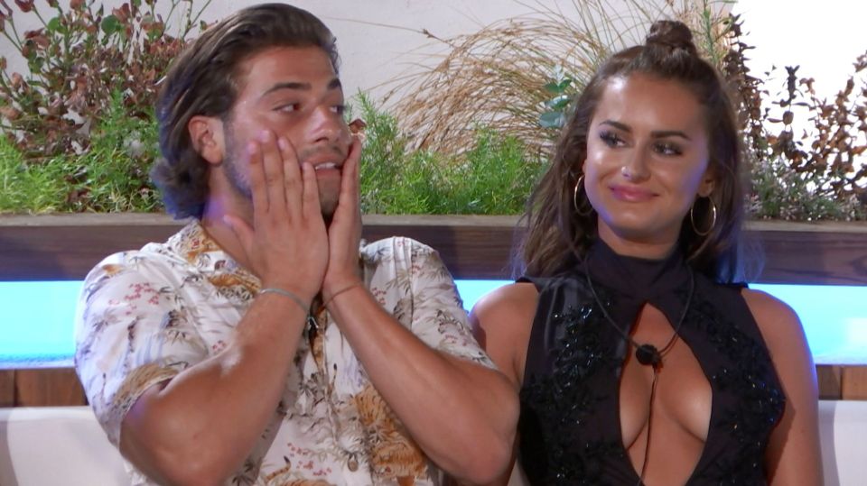 Kem Cetinay and Amber on Love Island in 2017