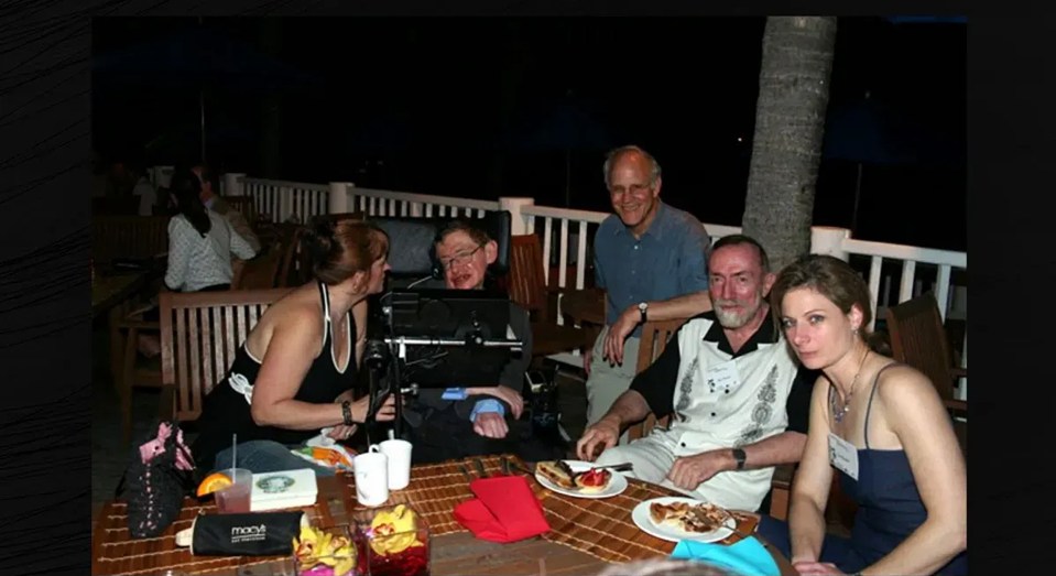 The world-renowned physicist pictured on Epstein's 'Paedo Island' in 2006