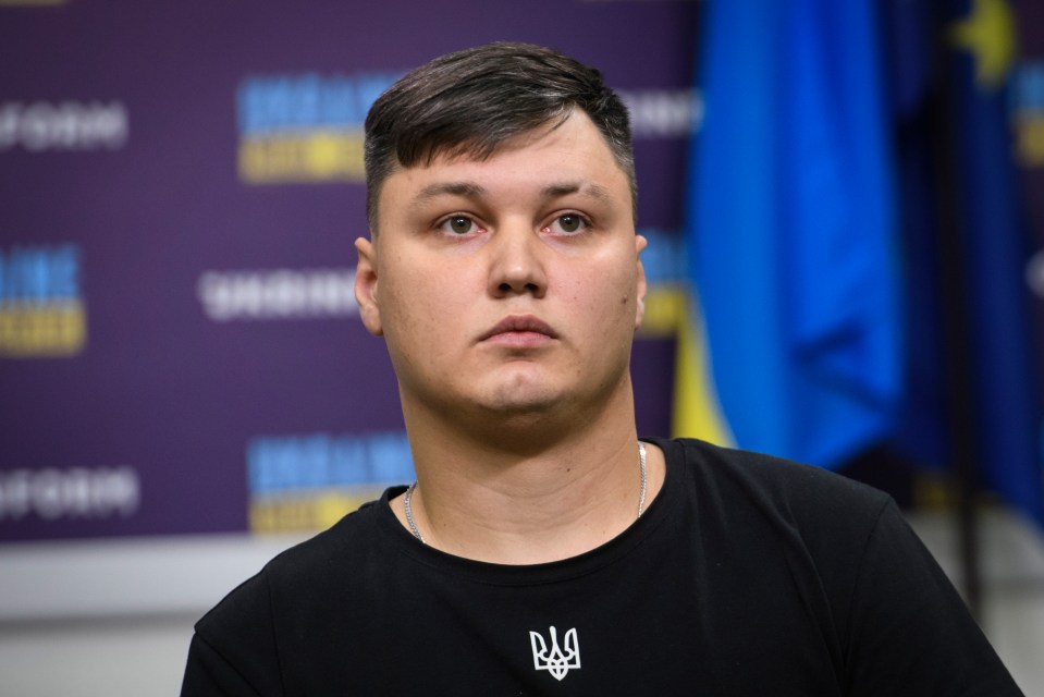 Kuzminov during a press conference in Kyiv in September