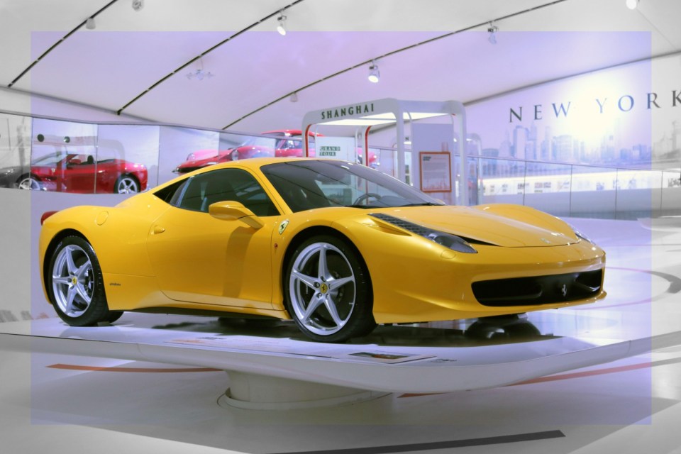 2HB9FB0 Modena, Italy, December 2021, MEF Ferrari Museum Casa Enzo Ferrari, Ferrari 458 Italia year 2009