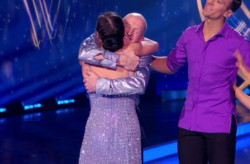 Eddie hugged Vicky as he said goodbye