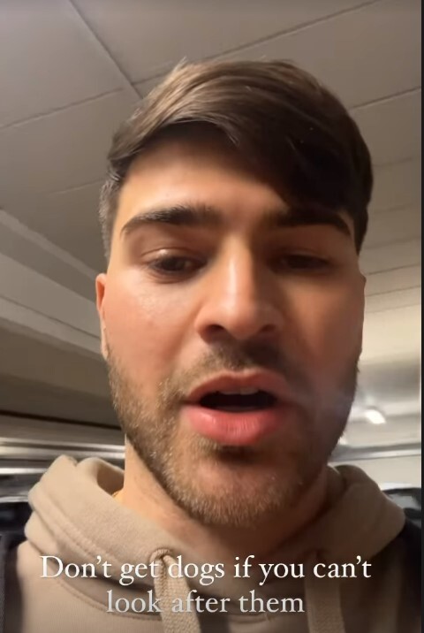 Owen Warner revealed he got into a row over dogs being left for hours in a car