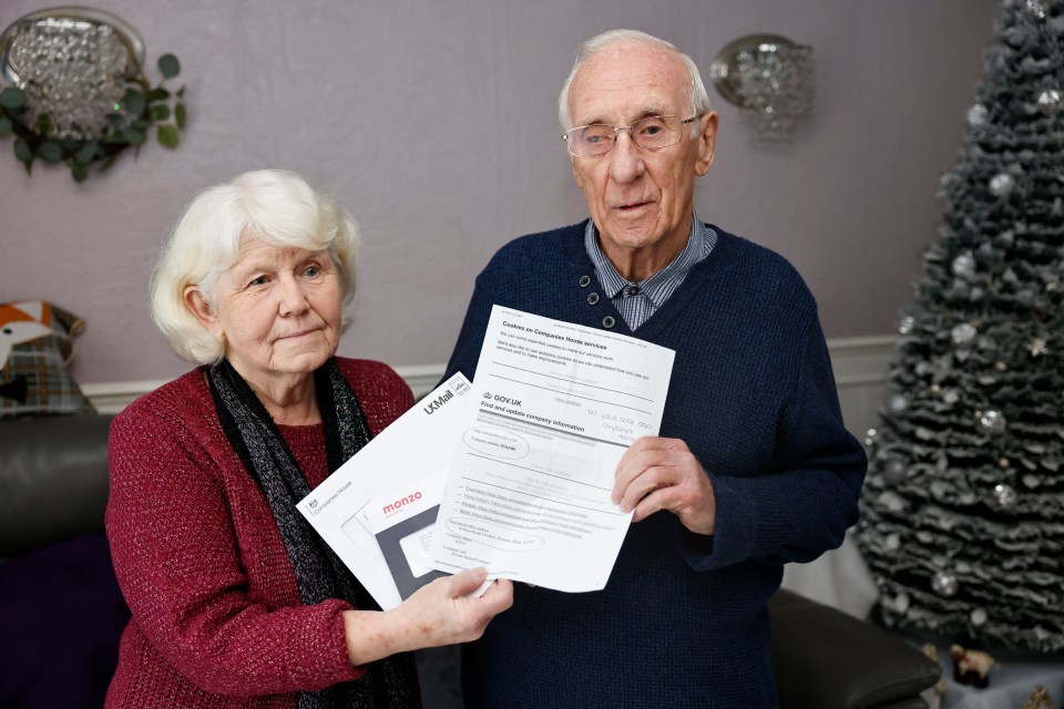 Brian and Rita Davies said they've received letters companies registered at their address