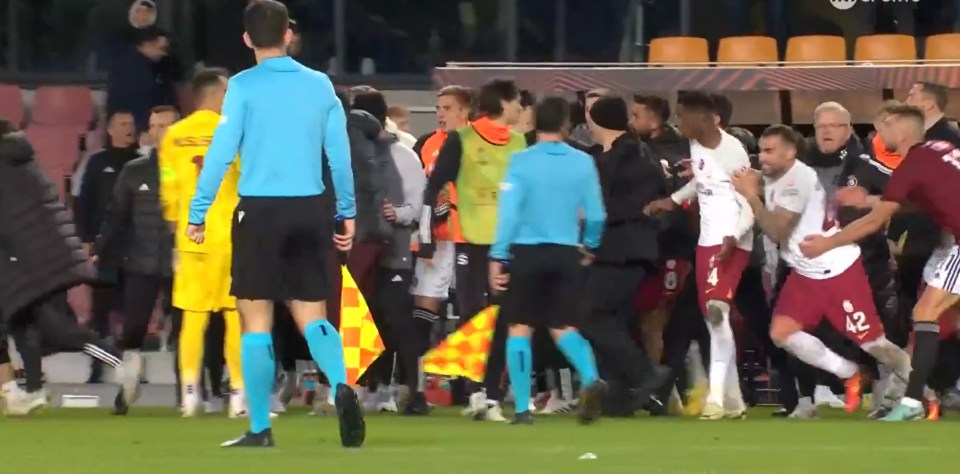 It was an ugly end to a thrilling Europa League tie