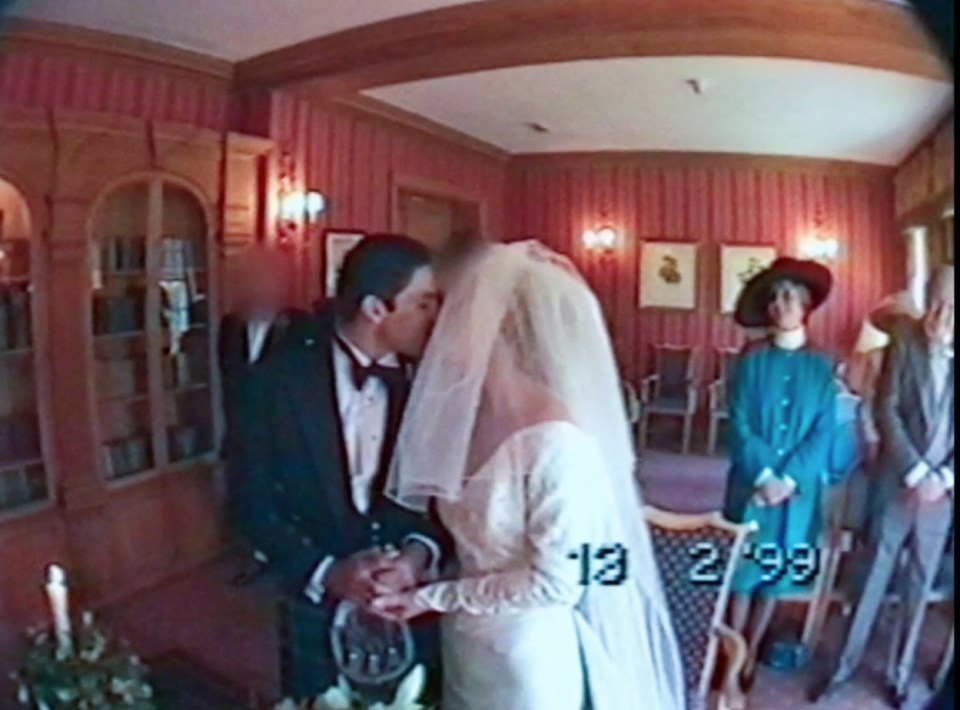 Unseen footage of the couple's wedding has come to light