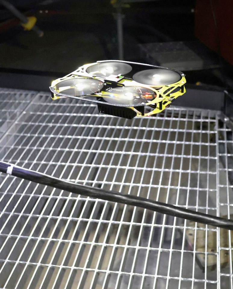 The footage showed displaced control equipment and misshapen materials