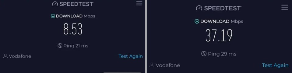 Speed test