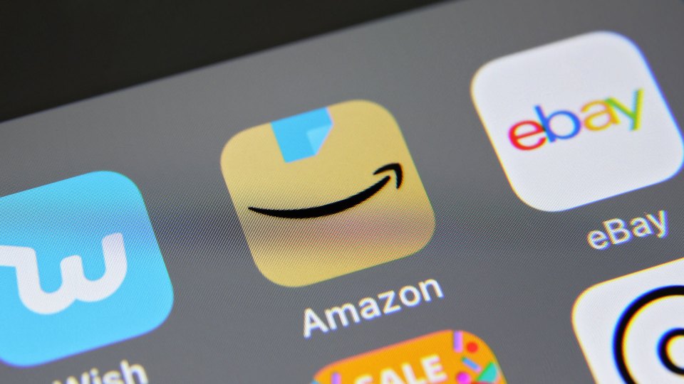 a close up of the amazon app on a phone