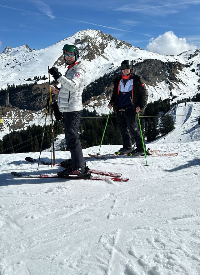 They went to Avoriaz ski resort in Morzine, France with Liam Reardon and some friends