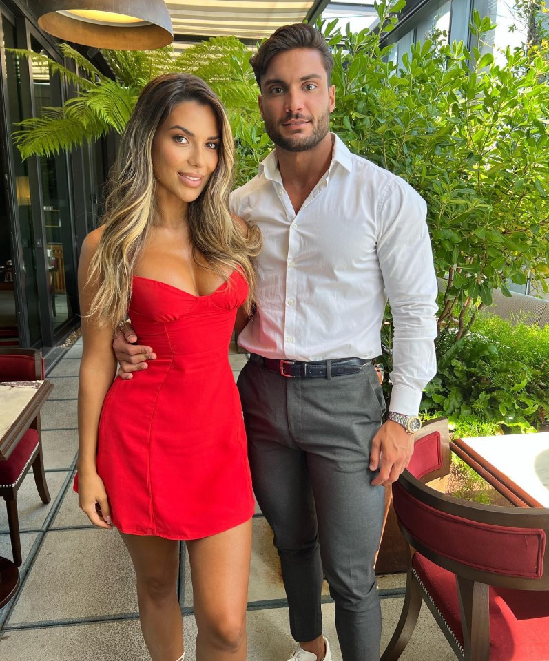 Ekin-Su and Davide in happier times before their split in January