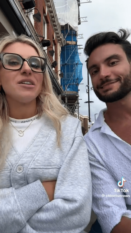Chloe Burrows exclaimed that she was on her 'first date' with Davide Sanclimenti