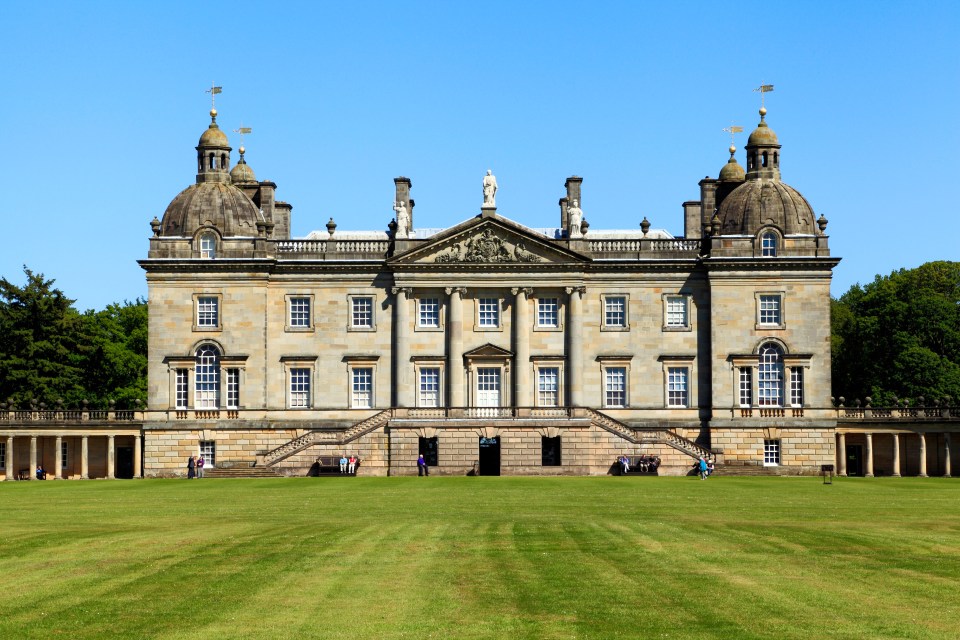 The bizarre figures have been spotted on the lawn at Houghton Hall (pictured), just four miles from Kate and William's 'favourite place' Amner Hall in Sandringham, Norfolk