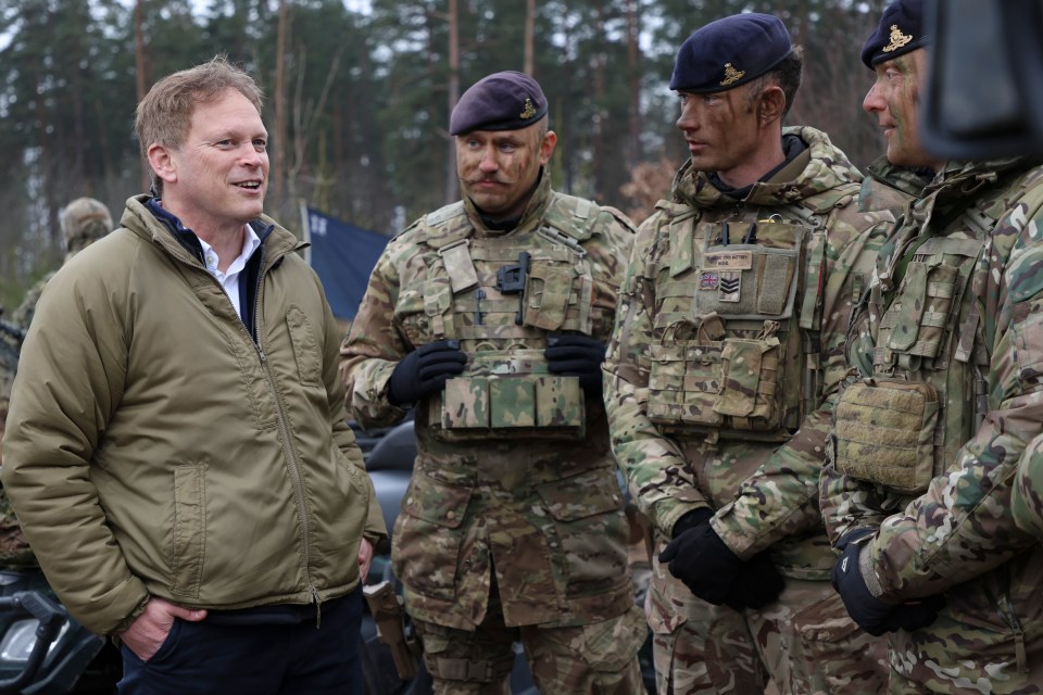 Shapps in Poland on Wednesday where he visited British troops taking part in Nato exercise Steadfast Defender