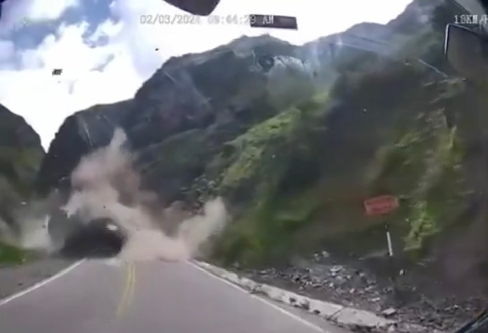 The truck was completely destroyed by the massive hit