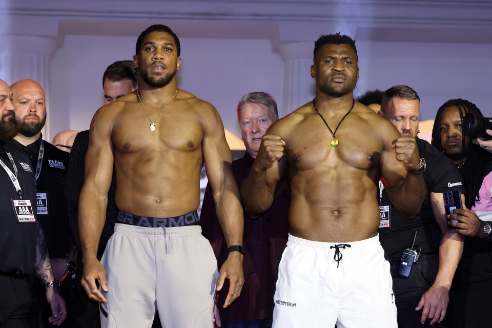 Anthony Joshua and Francis Ngannou meet in Saudi Arabia for a huge heavweight clash