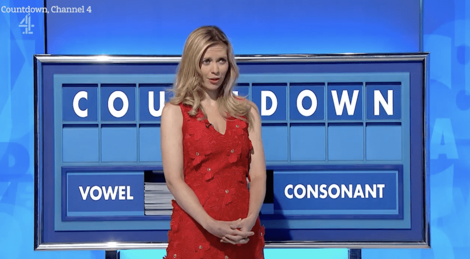 Rachel is now being escorted to the Countdown studios