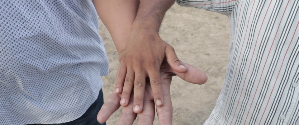 The farmer has hands like spades compared to an average man