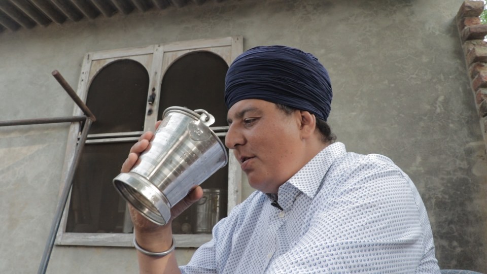 The farmer says he drinks 10 pints of milk a day