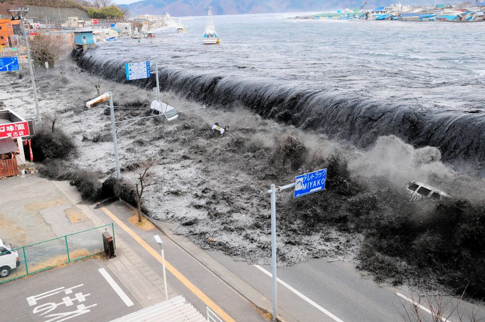 The monstrous tsunami that flooded large swaths of Japan killing thousands