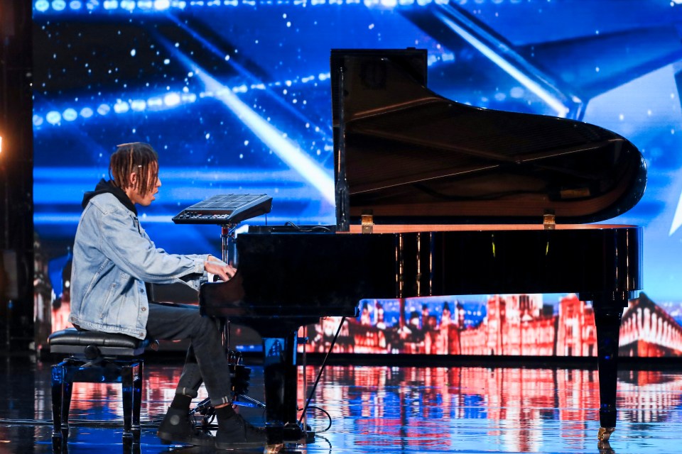 Tokio Myers playing piano on Britain's Got Talent.
