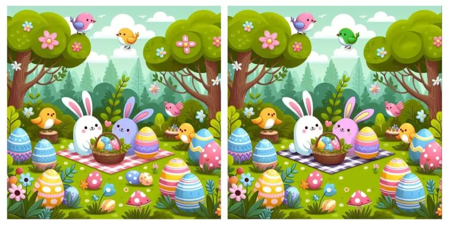See if you can also spot the five differences between these two images in just 12 seconds