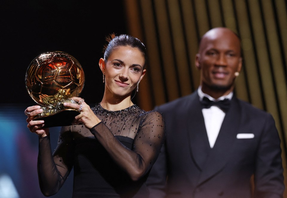 Women's Ballon d'Or winner Aitana Bonmati was another footballer to be honoured