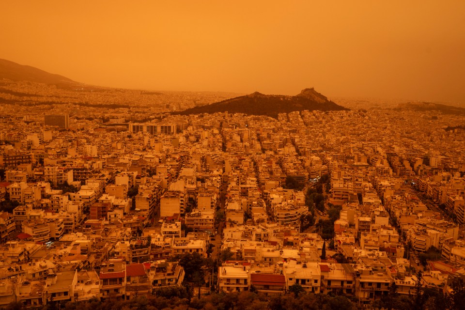 Athens has been engulfed in sediment