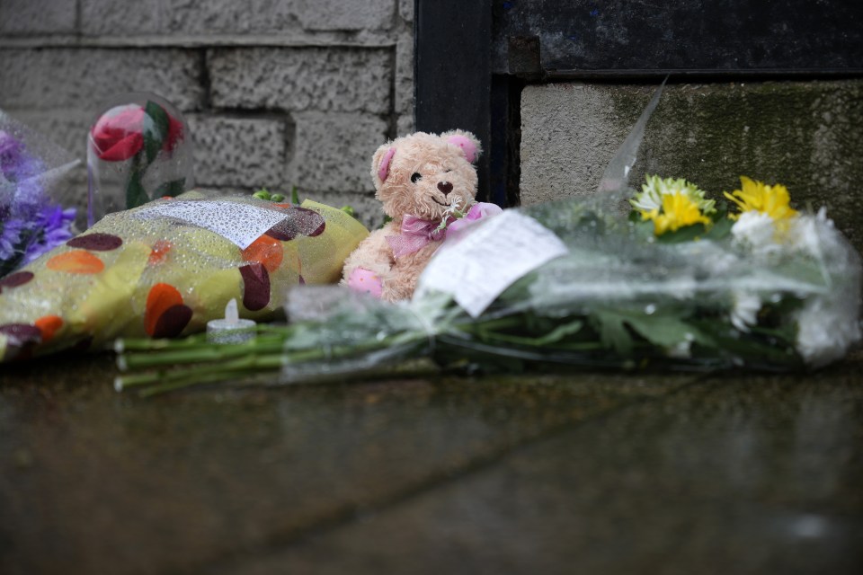 Flowers and tributes outside the Hessle Road branch of Legacy Independent Funeral Directors in Hull
