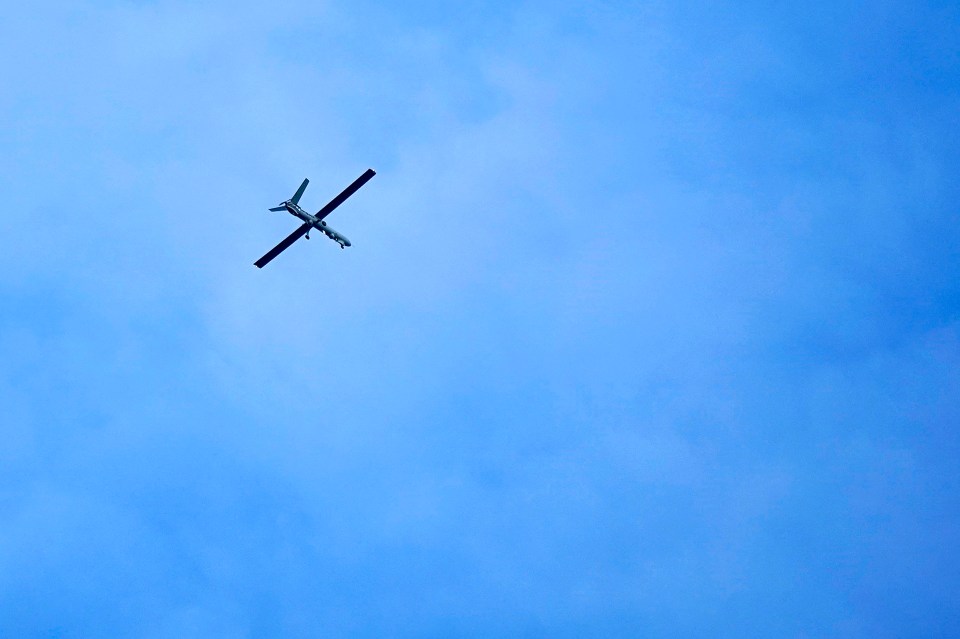 A Watchkeeper drone surveys the English Channel
