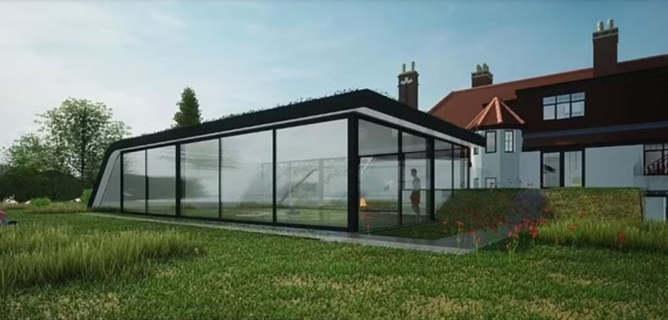 A pool house was proposed as part of the renovation plans