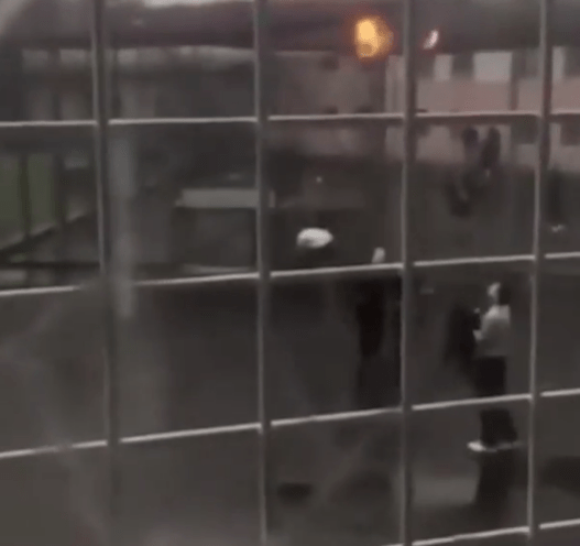 The footage is believed to have been taken at HMP Forest Bank