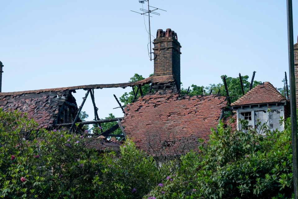 The firefighters could do nothing to prevent the property's roof from being destroyed