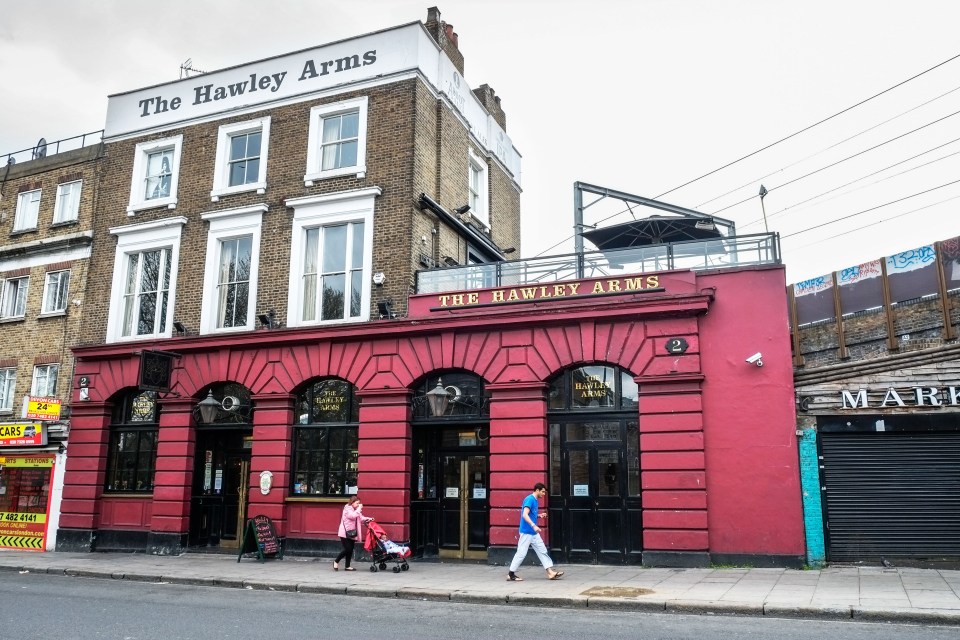 The Hawley Arms is in the heart of Camden