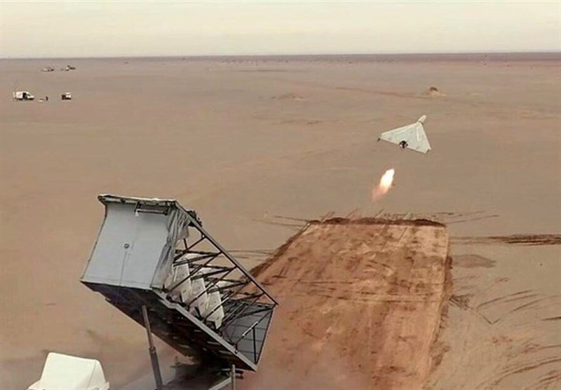 A drone is launched in an undisclosed area in Iran