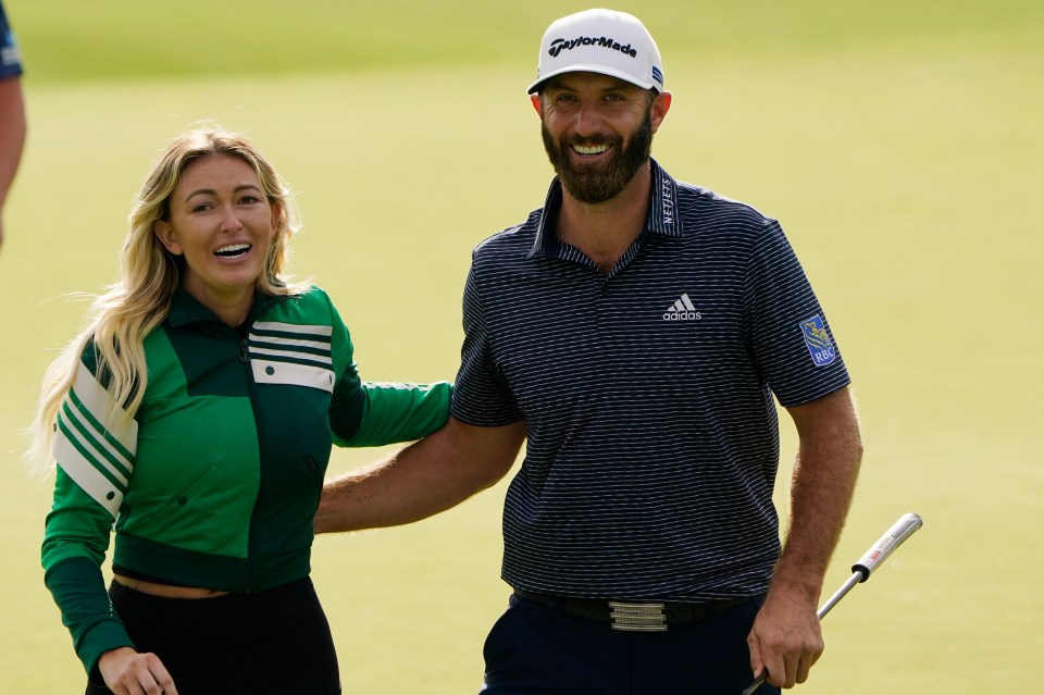 Dustin Johnson was cheered on by Paulina Gretzky to Masters glory in 2020