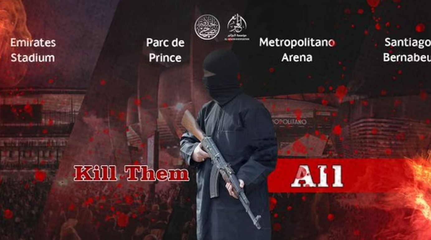 ISIS sent out this disturbing warning ahead of the Champion's League quarter finals in Europe this week - threatening an attack