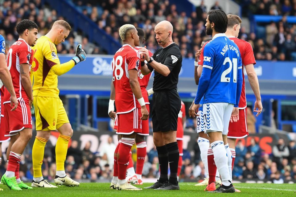 Forest have demanded the VAR audio from three incidents at Goodison Park