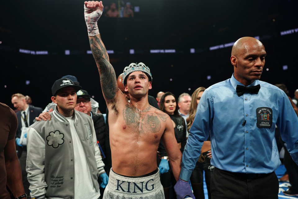 Ryan Garcia knocked Devin Haney down three times to secure victory