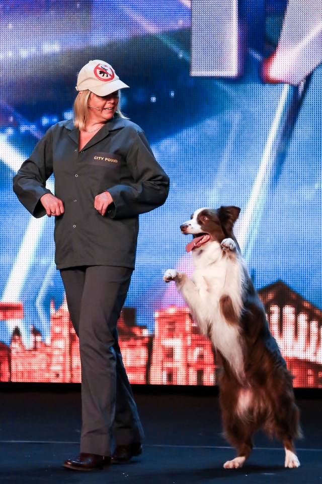 Jules O'Dwyer and her dog Matisse on Britain's Got Talent.