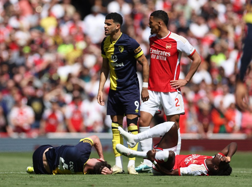 Bukayo Saka has been criticised for his reactions to being fouled